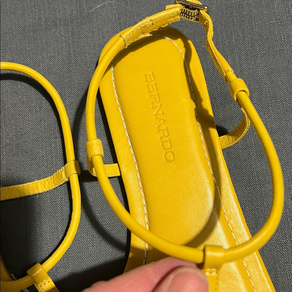 NWOT Bernardo Hercu T Strap Sandal in Daisy - Picture 7 of 7